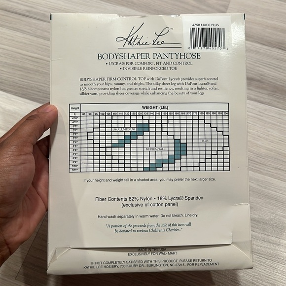 Kathie Lee Collection Silky Sheer Bodyshaper Pantyhose Firm Control Top NUDE - Picture 4 of 4